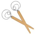 thumbnail image 2 of 2pcs Manual Flour Mixer Dough Whisk Egg Beater Mixing Stick, 2 of 3