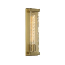 Warm Brass One Light Wall Sconce from the Alberta Collection
