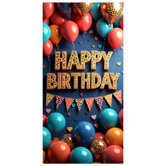 Colorful Balloons Happy Birthday Celebration Backdrop Banner Party Supplies Photography Props Birthday Decoration Background Decors
