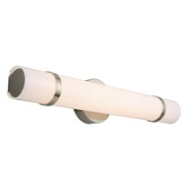 Design House Fleming Traditional 24" LED Satin Nickel Vanity Bar Light with Frosted Glass