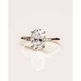 thumbnail image 3 of solitaire jewels 1.7CT Oval Moissanit Hidden Halo Engagement Ring For Women, 14K Yellow Gold, 3 of 9