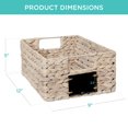 thumbnail image 7 of Best Choice Products Set of 4 12in Woven Water Hyacinth Pantry Baskets w/ Chalkboard Label, Chalk Marker - White, 7 of 7