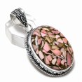 thumbnail image 2 of Natural Copper Pink Opal Gemstone 925 Steling Silver Jewelry Pendant 2.09", 2 of 2