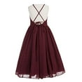 thumbnail image 2 of Ekidsbridal Criss-Cross Chiffon Flower Girl Dress Junior Pageant Formal Photoshoot Party Gown 191 4, 2 of 3
