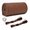 Brown, variant on Genuine Leather Steering Wheel Cover, DIY Sewing Wrap for 15 Inch Wheel, Breathable Anti-Slip Protector