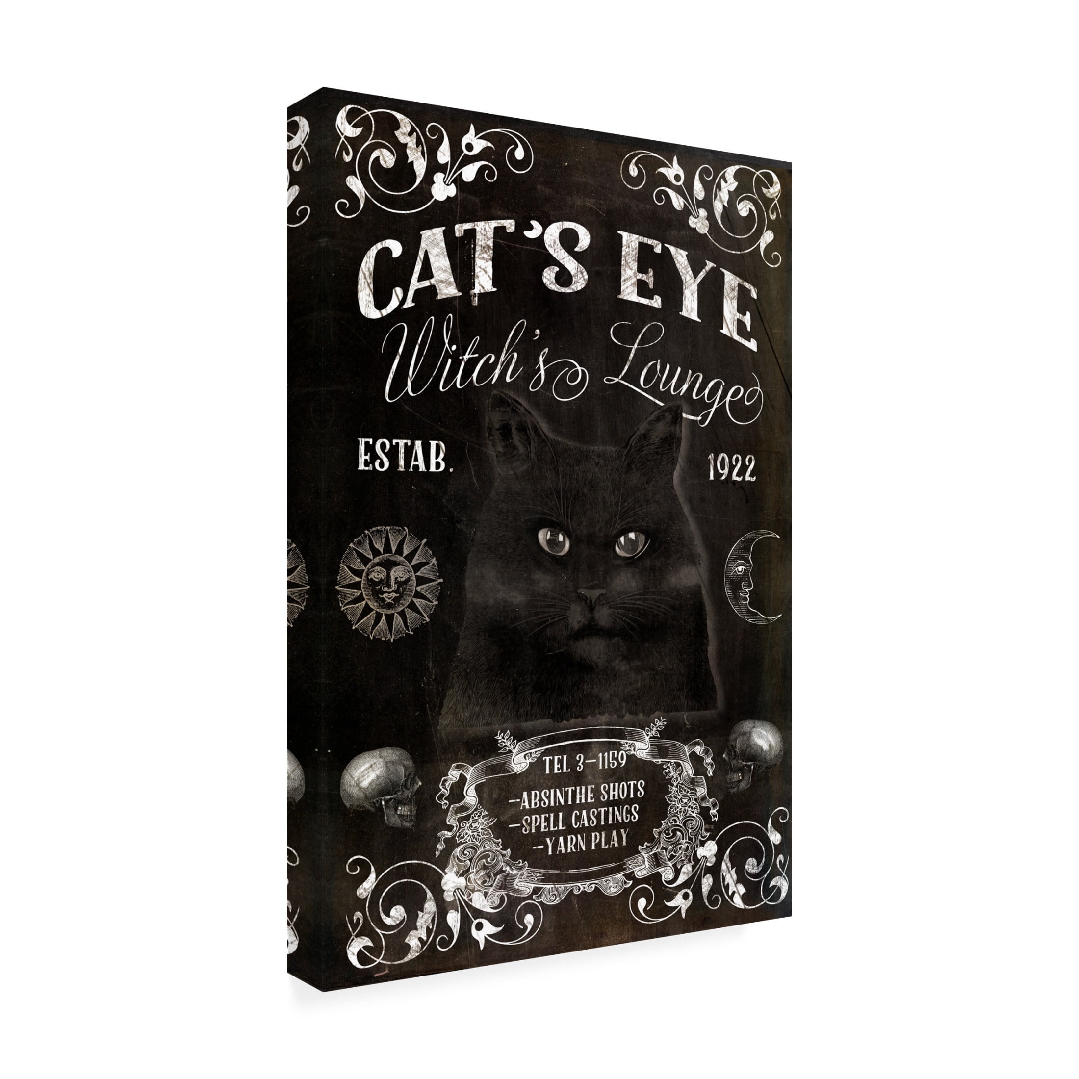 Canvas Wall Art - Sasha 'Cats Eye Lounge' Wall Art for Living Room, Bedroom, or Office Décor by Trademark Fine Art - 22 x 32 Inches