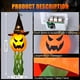 thumbnail image 3 of Cuorung Decoraciones de Halloween Decoración al aire libre Colgante Iluminado Sombrero de bruja de calabaza brillante con 3 modos iluminados Decoraciones de Halloween de color naranja aterrador para i, 3 of 5