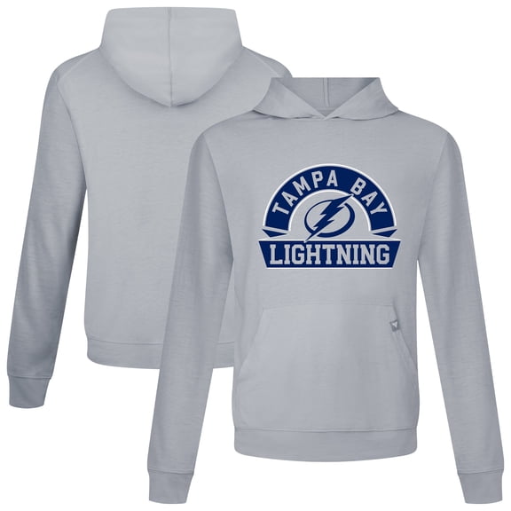 Men's Levelwear Gray Tampa Bay Lightning Relay Banner Arch Pullover Hoodie