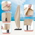 thumbnail image 3 of CHYVARY 9–11' Offset cantilever Umbrella Covers with Zipper and Pole, Waterproof 600D Anti-UV Hanging Offset Parasol Large Covers ,Khaki, 3 of 6