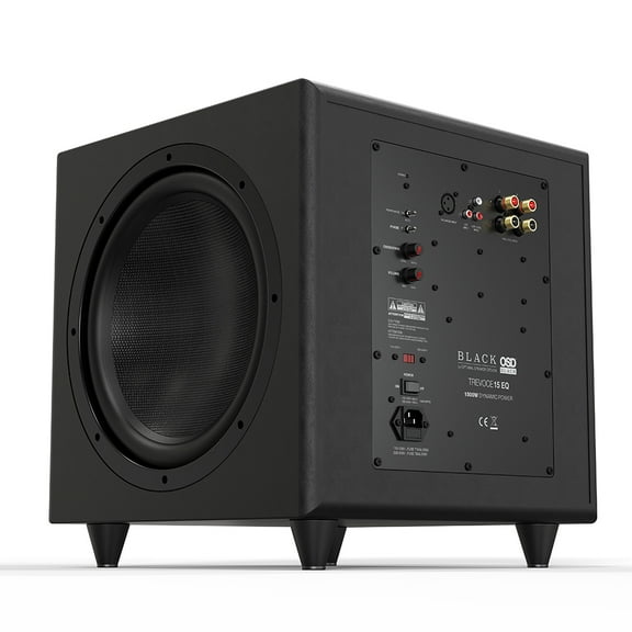 OSD Trevoce 15EQ Triple Driver Active Subwoofer 1600W, Native EQ 15Hz Bass Response, Faux Leather Finish