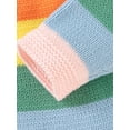 thumbnail image 6 of Seyurigaoka Toddlers Knitted Cardigan Rainbow Long Sleeve Single-breasted Tops, 6 of 9