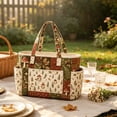 thumbnail image 2 of Quilted Tote Bag, Vintage Floral Shoulder Bag Large Capacity Handbag for Women Work Travel and Everyday Use, 2 of 6