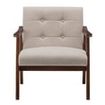thumbnail image 3 of Convenience Concepts Take a Seat Natalie Accent Chair, Sandy Beige Fabric/Espresso, 3 of 11