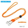 thumbnail image 2 of Uxcell Neck Lanyard with 2 Swivel Hooks Badge Lanyards Adjustable Strap Keychains Orange, 2 of 7
