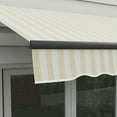 thumbnail image 4 of Barara King Patio Awning Sunshade Shelter,Patio Retractable Sun Shade,8' x 6.5' Retractable Awning, 280gsm UV Resistant Sunshade Shelter, Beige and White, 4 of 11