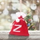 thumbnail image 4 of Bolsa de regalo tejida con letras del alfabeto | Bolsa bordada para dulces navideños | Adorno navideño personalizado | Mini bolsa colgante para decoración del árbol, 4 of 5