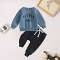 thumbnail image 2 of UAYOTSE Boys Long Sleeve Sweatshirt and Trousers Set Comfortable Soft Warm Fashionable Casual Outfit Size 3-6 Months, 2 of 5
