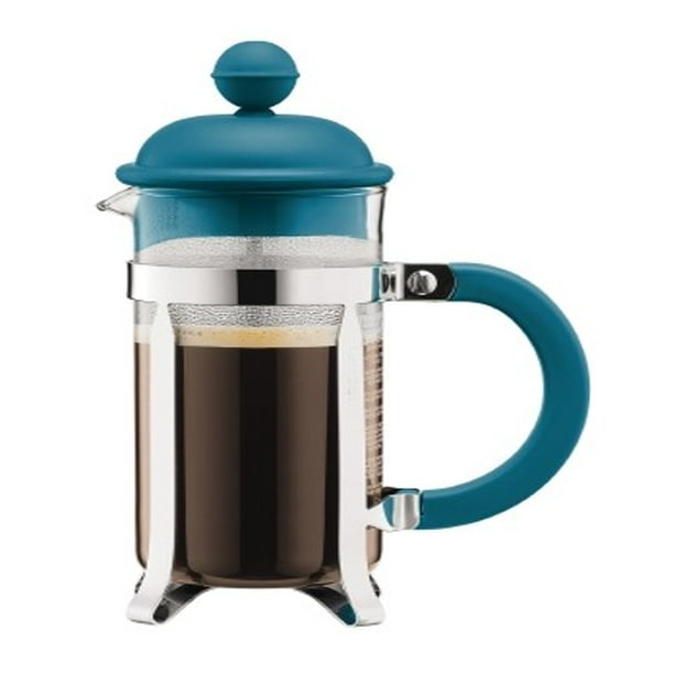 Bodum CAFFETTIERA French Press Coffee Maker, 1 L, 34 oz, 8 cup, Petrol