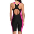 thumbnail image 6 of Sociala Women's Athletic Boyleg Swimsuit Racerback Color Block Print Unitard One Piece Swimwear, 6 of 7