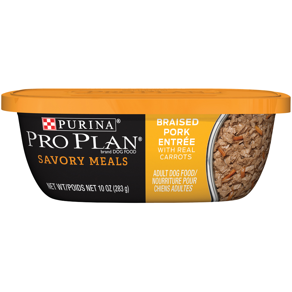 Purina Pro Plan Wet Dog Food; Savory Meals Braised Pork Entree With