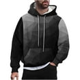 thumbnail image 2 of M-4X Plus Size Hoodies for Men with Front Pocket Big & Tall Fleece Lined Sweatshirts Long Sleeve Gradient Printed Pullover Going-Out Hoodie Tops, 2 of 5
