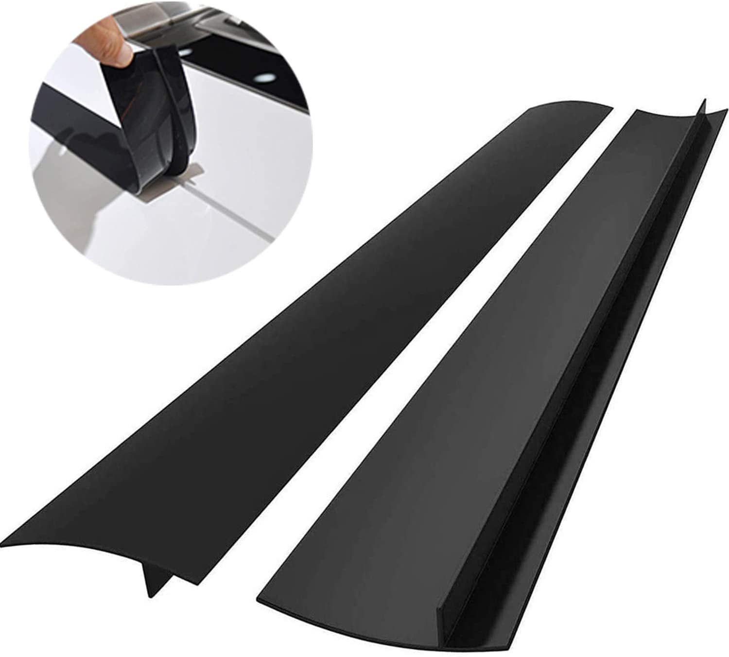 Silicone Stove Gap Covers (2 Pack), Easy Clean Heat Resistant Oven Gap