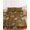 Olive, Rust, Dark Brown, Mustard, variant on Queen Size Fitted Sheet Set - Thanksgiving Fall 3 Piece Bedding Sets 16" Deep Pocket Fitted Sheet with 2 Pillowcases, Maple Leaf Botanical Autumn Brown Plaid Brushed Microfiber Hotel Bed Sheets