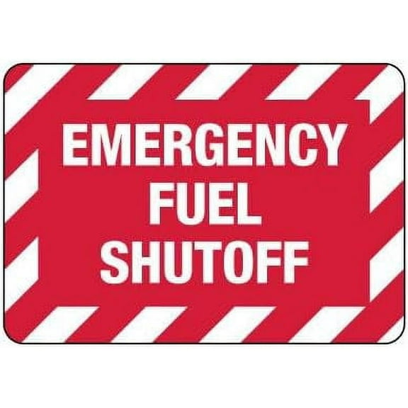 Emergency Fuel Shut Off Sign Safety & Compliance Signs/OSHA & ANSI Compliant Safety Signs/Chemical Hazard & Chemical Warning Signs Metal Sign Tin Sign 8x12 Inch