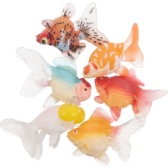 FOMIYES 6-Pack Artificial Floating PVC Aquarium Ornaments, Decorative Fish Accessories for Fish Decor