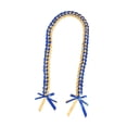 thumbnail image 4 of Collar trenzado doble hecho a mano con lei de graduación de 120 cm, regalo de recuerdo de fiesta, clase de Azul dorado, 4 of 9
