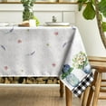 thumbnail image 4 of Spring Summer Tablecloth 60x84 Inch, Easter Watercolor Tulip Lavender Hydrangea Vase Blooming Floral Table Cover for Party Picnic Dinner Decor, 4 of 6