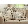 thumbnail image 3 of Fennco Styles Handmade Tufted Diamond Block Print Cotton Decorative Throw Pillow Cover 20" W x 20" L - Black Square Cushion Case for Home, Couch, Bedroom, Living Room and Office Décor, 3 of 5