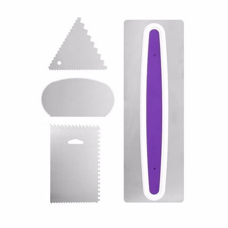 

Bowake 4Pcs Cake Smoother Scraper Cream Scraper Butter Cream Icing Polisher Stainless