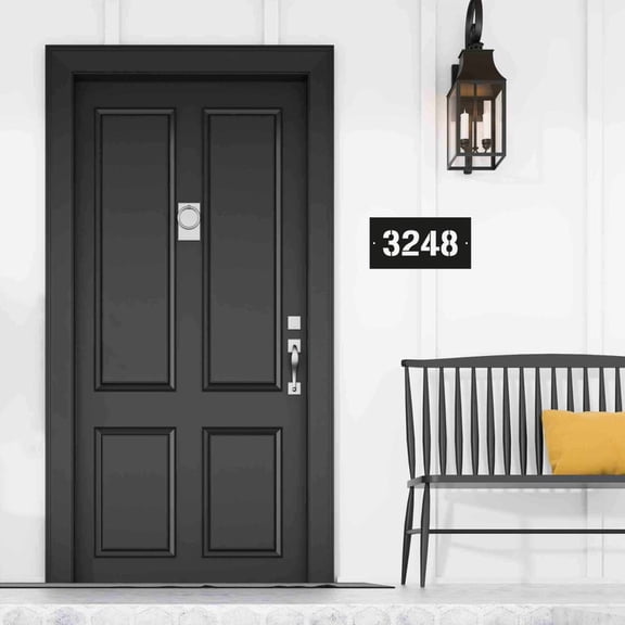 Custom Metal House Number Sign: Modern Outdoor Address Plaque