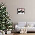 thumbnail image 2 of Happy Holidays Christmas Tree Truck Holiday Graphic Art Black Framed Art Print Wall Art, 2 of 7