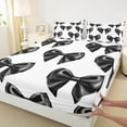 thumbnail image 3 of Manfei Black Bow-tie Bed Sheets Set King Size, Kawaii Cartoon Bedding King Size, Dreamy Princess King Sheet Sets, Super Cozy Bedroom Decoration, 4pcs, 3 of 7