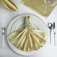 thumbnail image 2 of Efavormart 25 Pack | Champagne Seamless Satin Cloth Dinner Napkins, Wrinkle Resistant | 20"x20", 2 of 8
