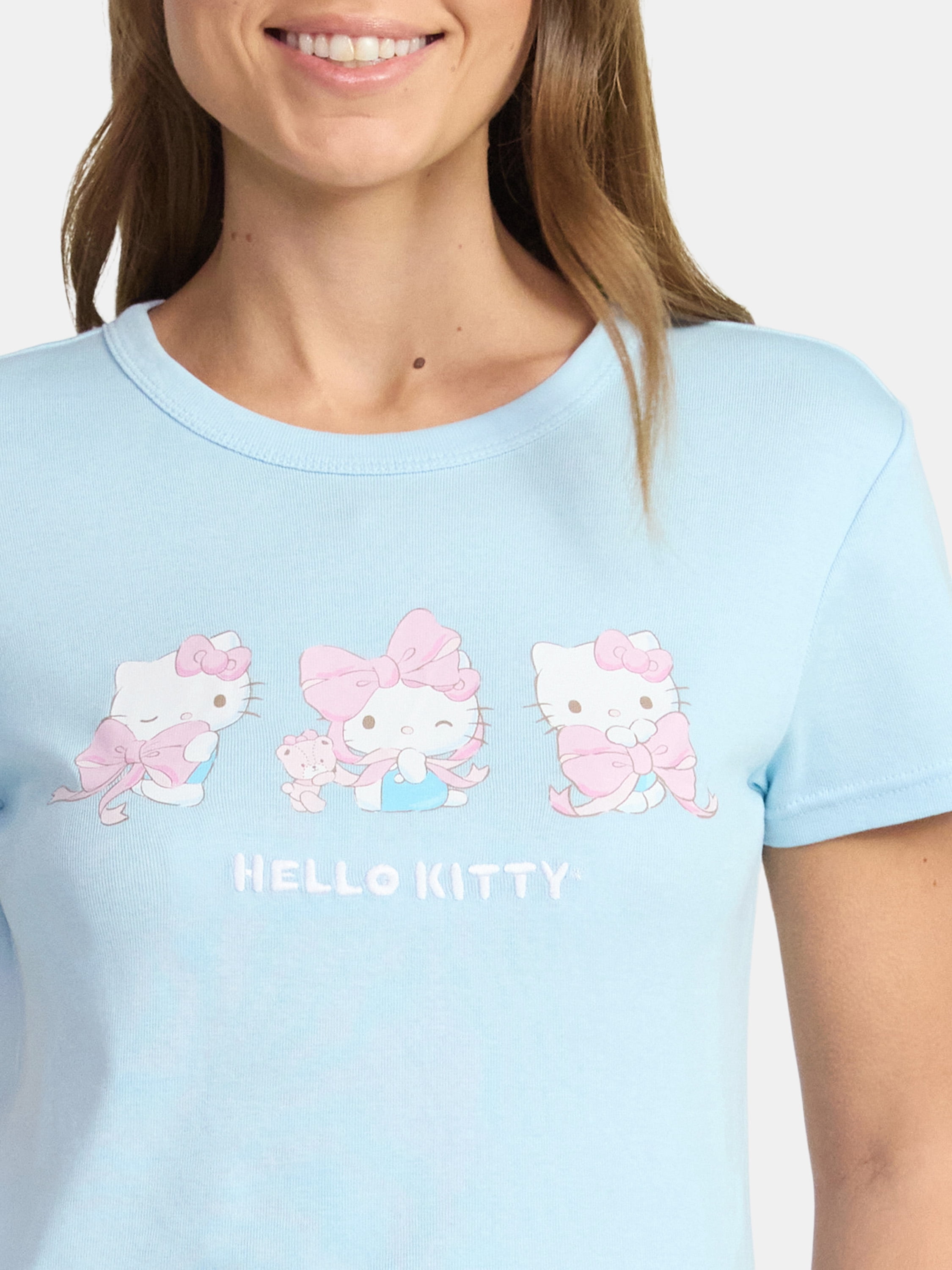 Hello Kitty Women's Tee and Pant Outfit Set, 2-Piece, Sizes XXS-XXL