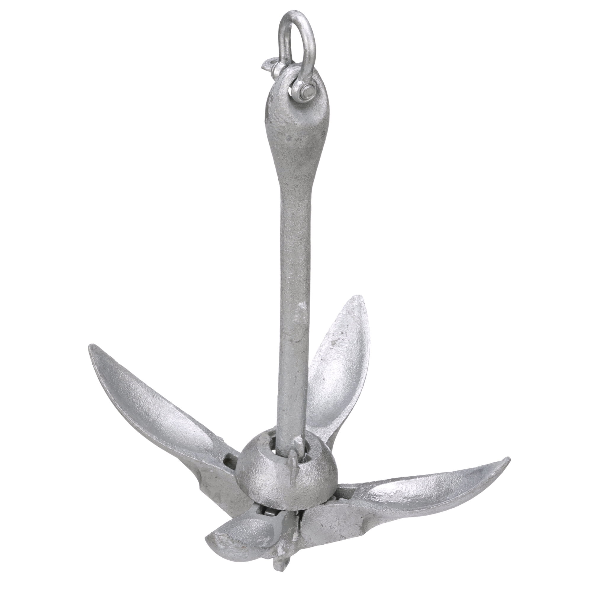 Attwood Grapnel Folding Anchor, Galvanized Iron, Folds for Storage, 5 Pounds