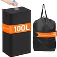 thumbnail image 1 of Lifewit 100L Recycling Bin for Kitchen, Large 26 Gallon Recycle Bin with Lid and Reusable Inner Bag, Tall Indoor Home Storage Can for Bottle Can Plastice Paper Glass Stickers, Black, 1 of 9
