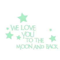LAMIRO Glow in The Dark Moon And Back Wall Stickers,3D Luminous Star Decals for Kids Room,Night Light Nursery Decor,Removable Space Theme Art