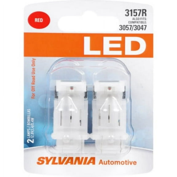 2-PK SYLVANIA 3157 Red LED Automotive Bulb