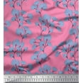 thumbnail image 1 of Soimoi Poly Georgette Fabric Yellow Blue Flower Floral Print Sewing Fabric Yard 52 Inch Wide, 1 of 3