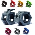 thumbnail image 1 of 2” Olympic Barbell Clamps - Solid ABS Locking Barbell Collars with Quick Release - for Professional Training Strong Lifts and Olympic Training- Set of 2, 1 of 3