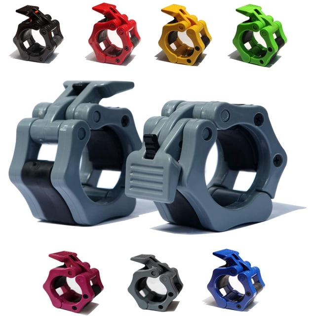 2” Olympic Barbell Clamps - Solid ABS Locking Barbell Collars with Quick Release - for Professional Training Strong Lifts and Olympic Training- Set of 2