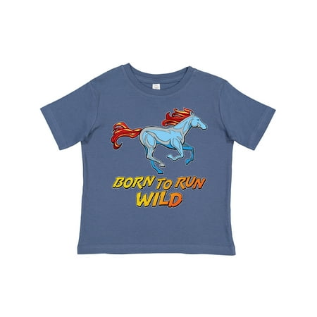 

Inktastic Born to Run Wild- Galloping Horse Gift Toddler Boy or Toddler Girl T-Shirt