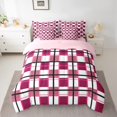 thumbnail image 2 of Manfei Teens Children Retro Grid 7-Piece Bedding Comforter Set,Abstract Vintage Plaid King Bedding Sets,Geometric Theme Ultra Soft Bed Sheets,Super Cozy Room Decor,Reversible, 2 of 8