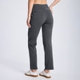 thumbnail image 3 of MASKERT Women’s Fleece Pants, High Waisted Casual Straight Leg Pants with Stretch, Warm Fleece Lined Slim Fit Pants with Zipper Pockets for Work Golf Hiking Daily Wear, 3 of 10