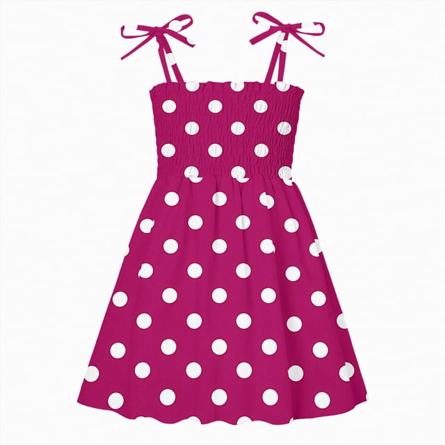 gdxvjhbj Robe pour Bébé Robe d'Été pour Fille à Volants Taille Haute Froncée Cœur Ligne A Robe de Printemps 3T 4T (Rose, 3-4 Ans)