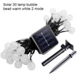 thumbnail image 1 of Cadena de luces solares LED, bolas, bolas, lámparas para patio, césped, jardín, decoración de fiesta de boda, 30 LED, 2 modos, blanco cálido Eigraketly LF0148-04B, 1 of 7
